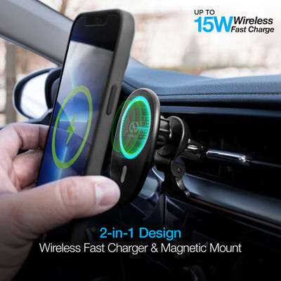 Naztech MagLock 15W Wireless Charging Vent Mount for MagSafe