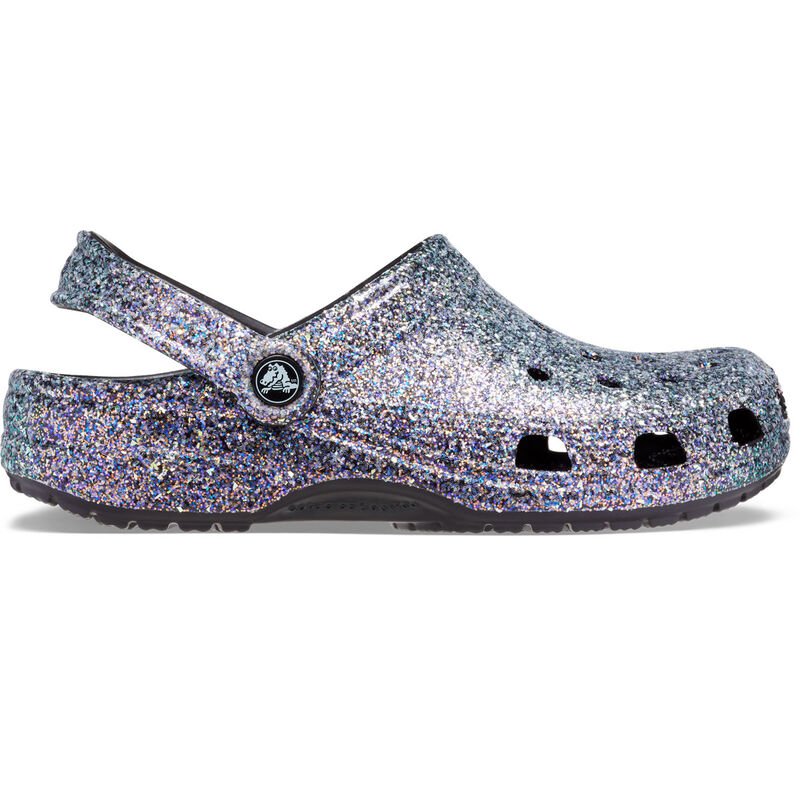 Crocs Women's Classic Glitter Black/Multi Clogs image number 0