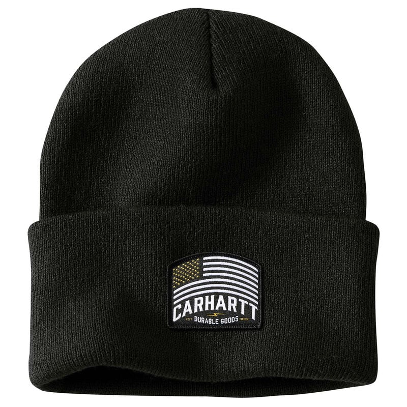 Carhartt Men's Knit Flag Patch Beanie image number 0