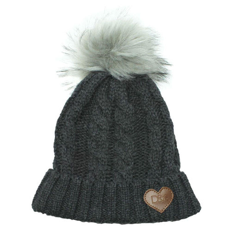 David & Young Women's Slinky Beanie With Faux Fur Pom image number 0