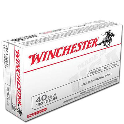 Winchester 40 Smith & Wesson 180 Grains Handgun Ammo