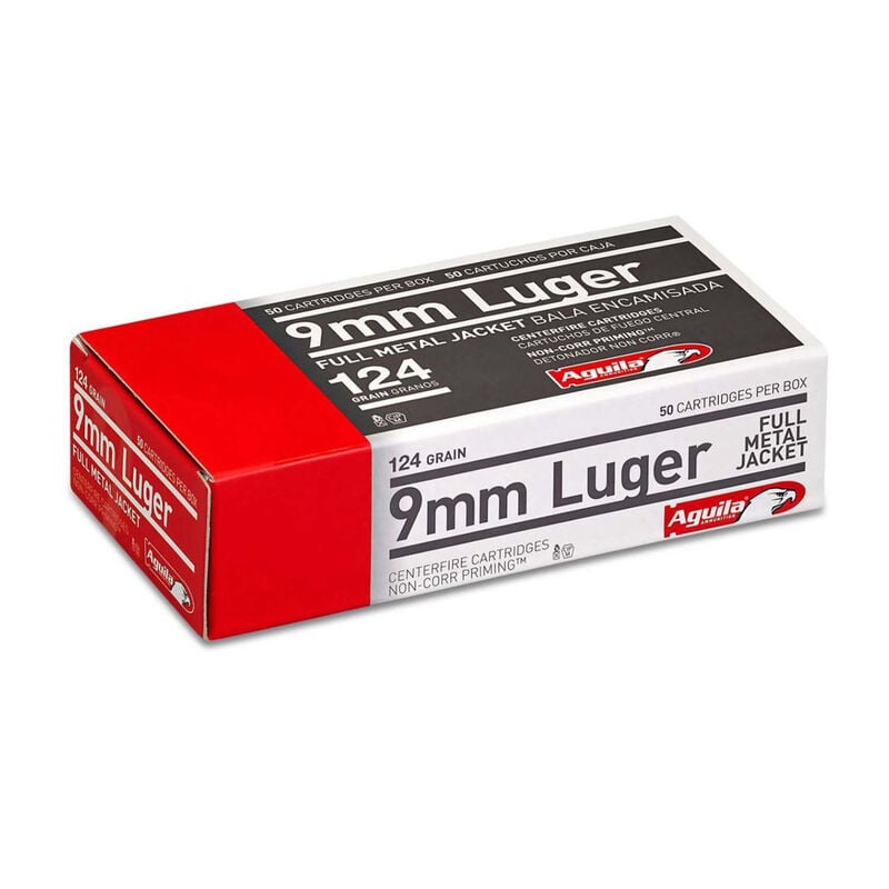 Aguila 9mm 124 Grain FMJ Ammo image number 0
