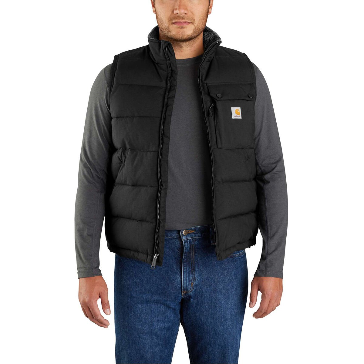 Men's carhartt clearance hooded vest