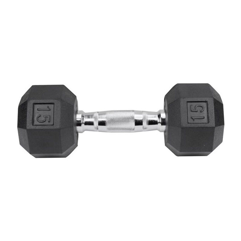 Xprt Fitness 15lb Rubber Hex DB image number 1
