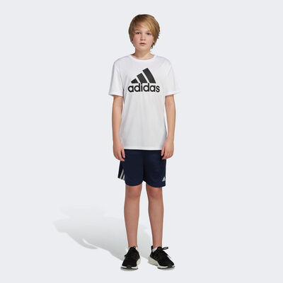 adidas Boys' Short Sleeve AEROREADY Performance Logo Tee