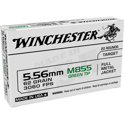 Winchester 5.56MM 62 Grain FMJ LC 20 Rounds