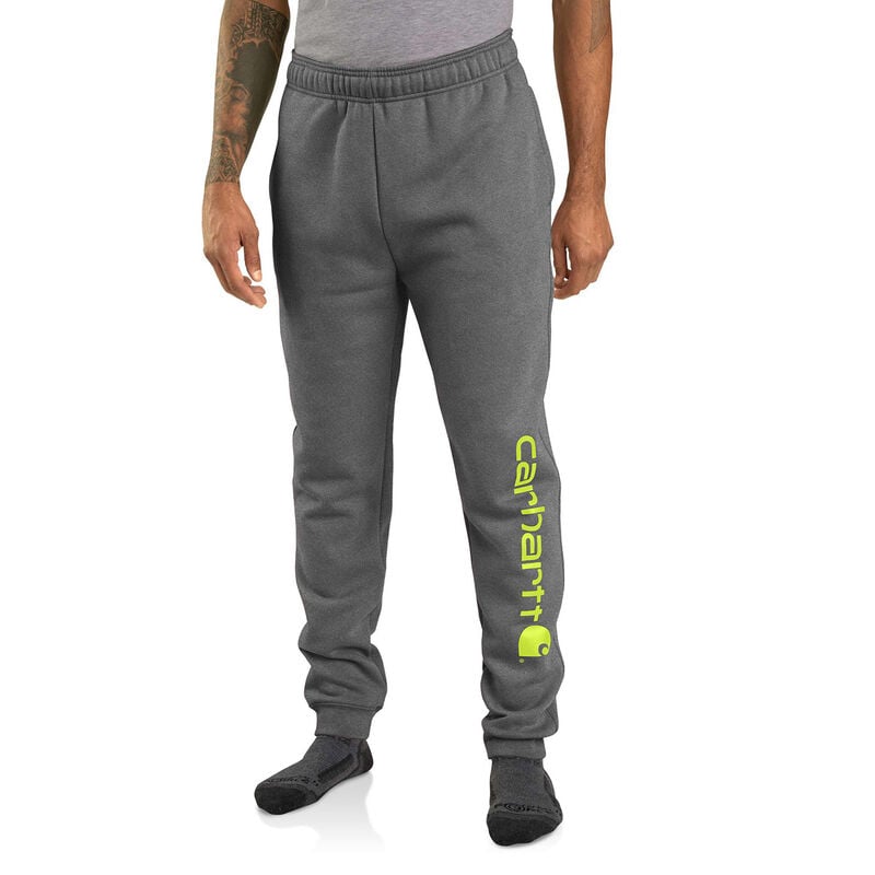 Carhartt Men's Relaxed Fit Midweight Tapered Logo Graphic Sweatpants image number 0