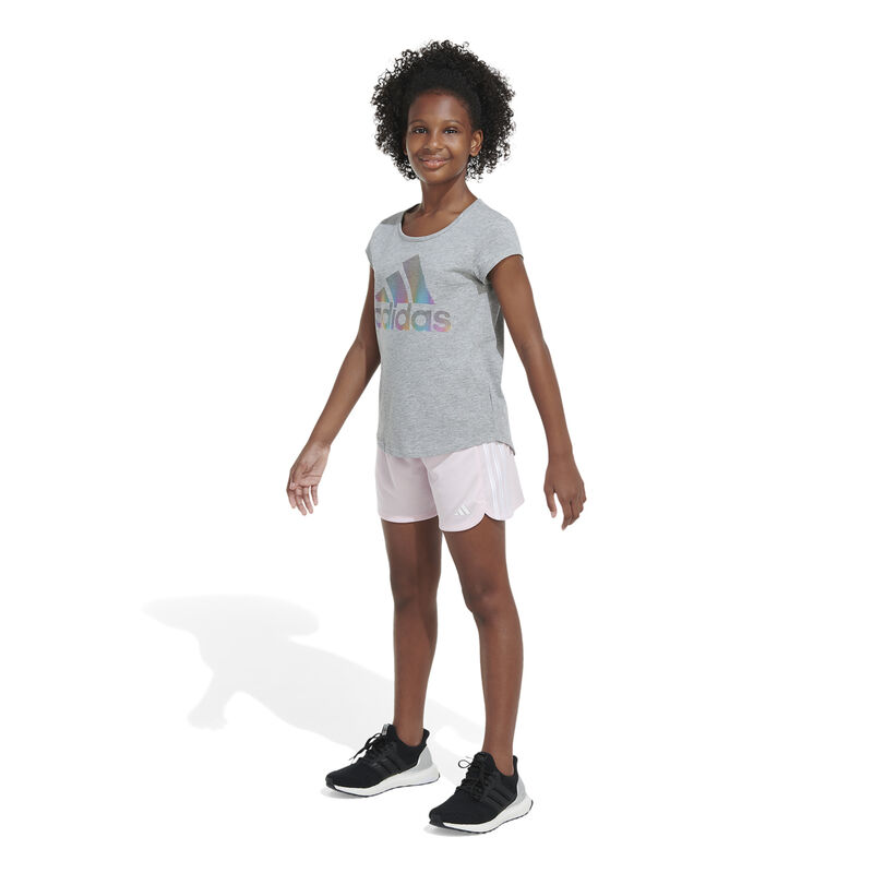 adidas Girls' AEROREADY® 3-Stripe Pacer Mesh Shorts image number 1