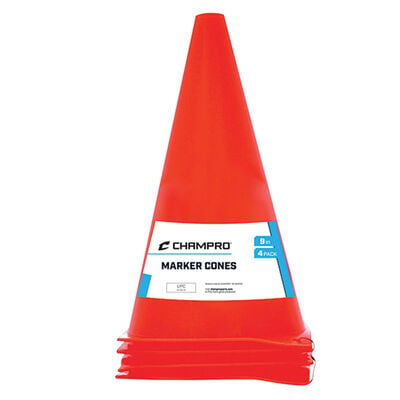 Champro 9' Plastic Marker Cone - 4 Pack
