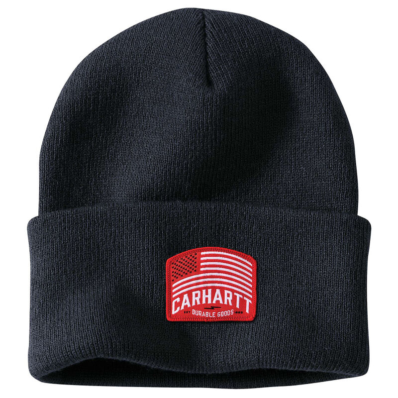 Carhartt Men's Knit Flag Patch Beanie image number 0