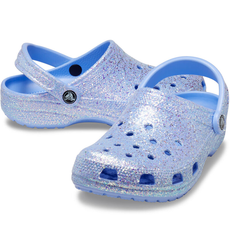 Crocs Women's Classic Glitter Moon Jelly Clogs image number 5