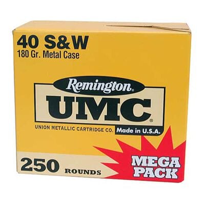 Remington .40 S&W 250 Round Mega Pack Ammo