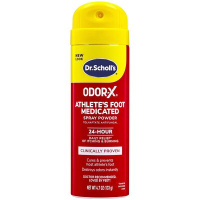 Dr Scholls Odor-X Athlete's Foot Medicated Spray Powder