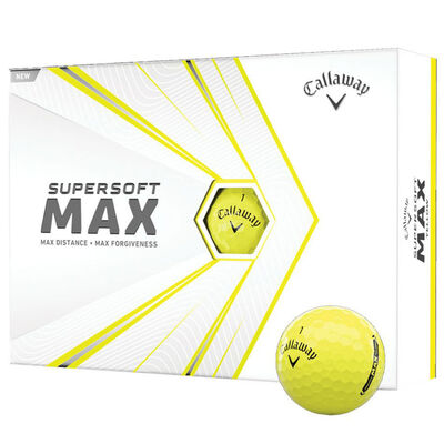 Callaway Golf Supersoft Max Yellow Golf Balls 12 Pack