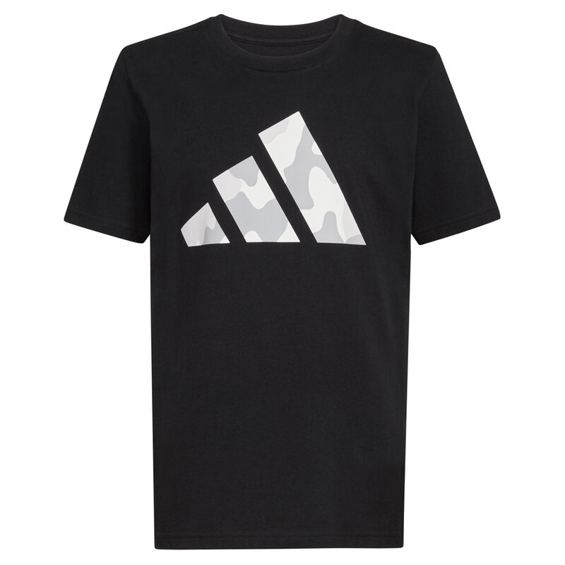 adidas Boys' Shorts Sleeve Camo Logo Tee image number 4