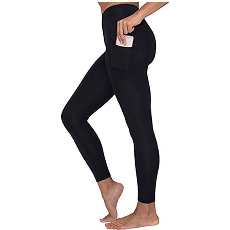 Yogalicious Women's Nude Tech Full Length Leggings With Side Pockets image number 1