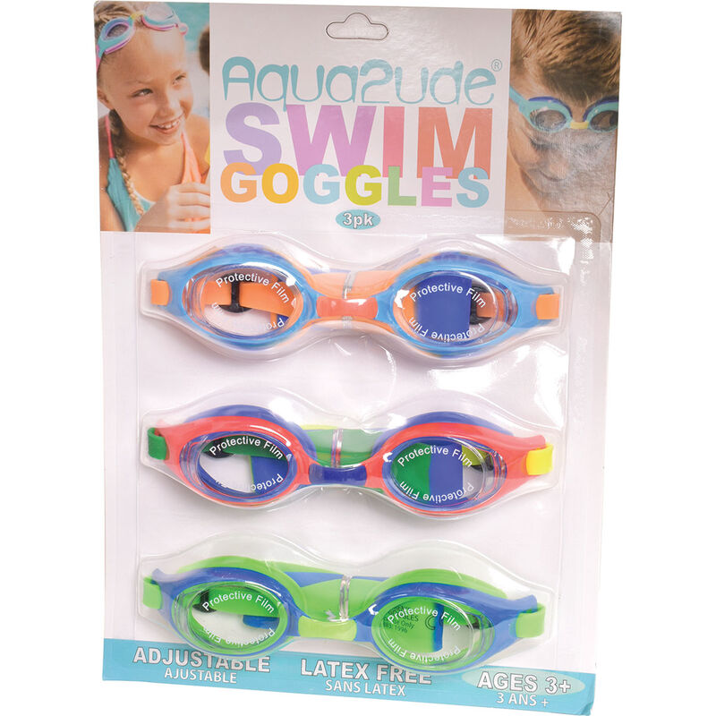 Aqua2ude Boys Goggles 3 pack image number 0