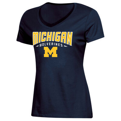 Knights Apparel Women's University of Michigan Classic Arch Short Sleeve T-Shirt