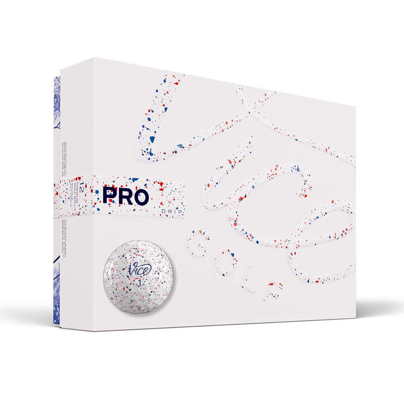 Vice Golf Vice Pro Blue/Red Drip 12 Pack Golf Balls image number 0
