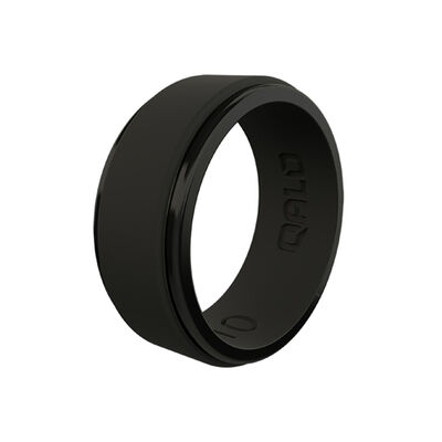Qalo Men's Step Edge Polished Silicone Ring