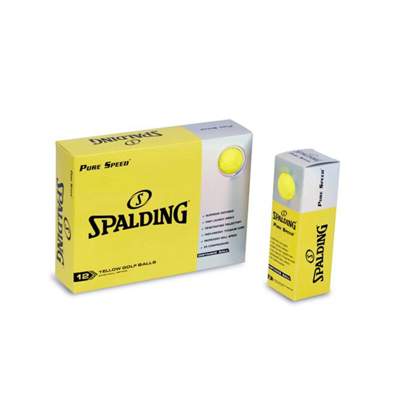 Spalding Pure Speed Yellow Golf Balls 12 Pack image number 0