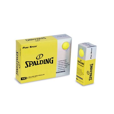Spalding Pure Speed Yellow Golf Balls 12 Pack