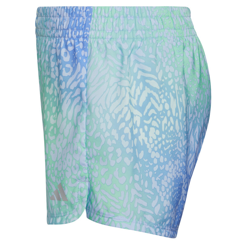 adidas Girls' AEROREADY® Elastic Waistband All Over Print Pacer Woven Shorts image number 6