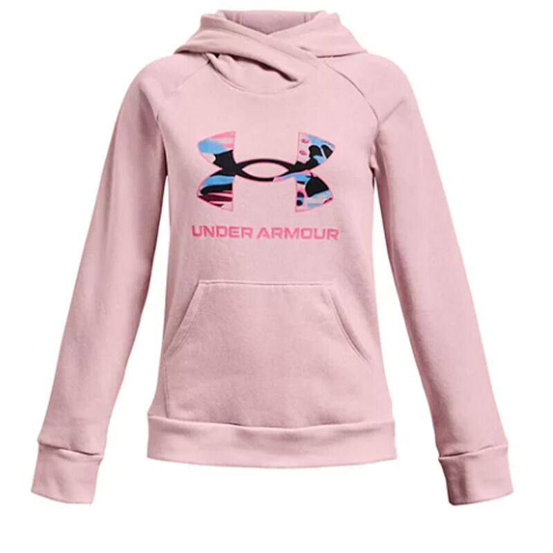 Under Armour Girls' Rival Fleece Core Logo Hoodie image number 0