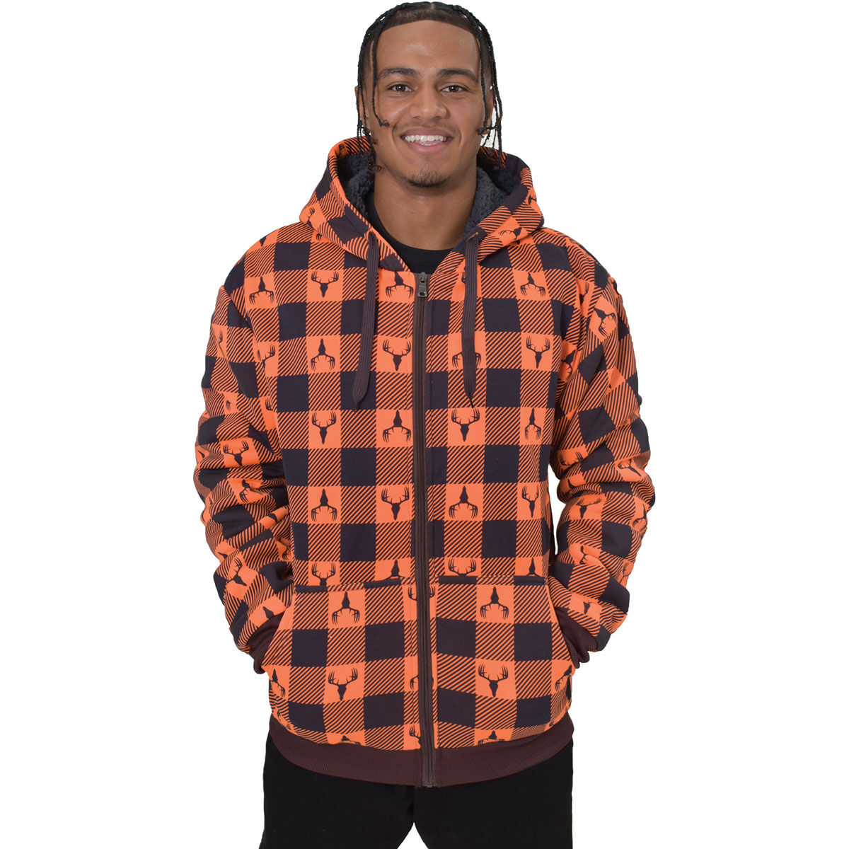 Big ball sports sherpa lined hooded jacket hot sale