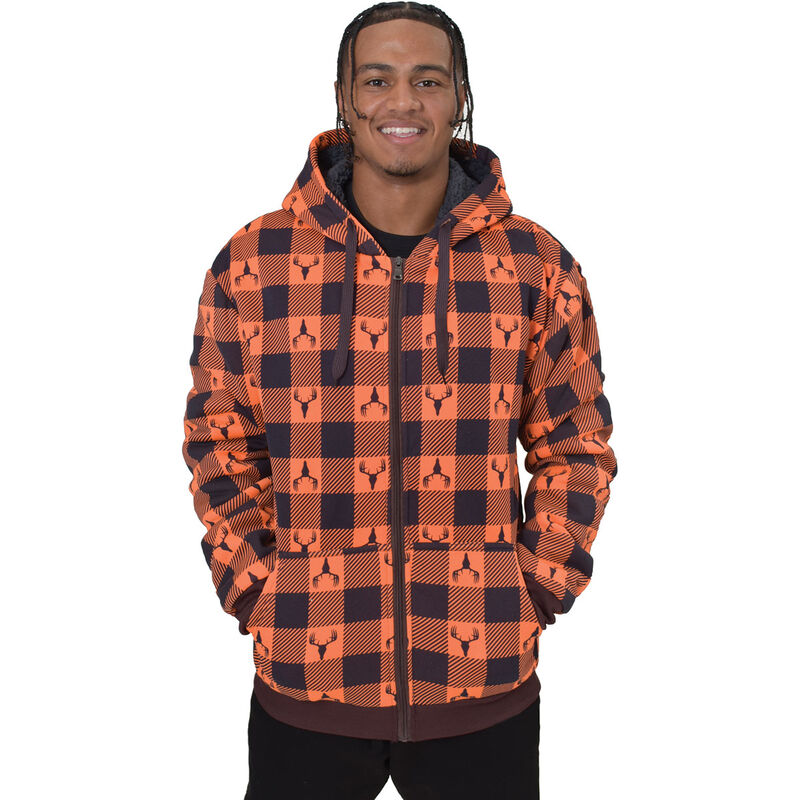 Big Ball Sports Men's Plaid Sherpa Lined Jacket image number 0