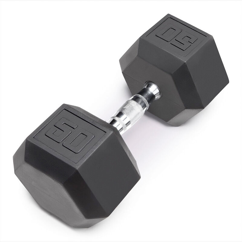 Marcy 50lb. Rubber Dumbbell image number 0