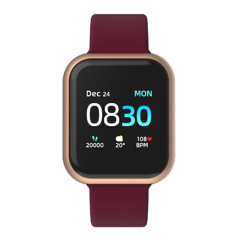 Itouch Air 3 Smartwatch: Rose Gold Case with Merlot Strap image number 3