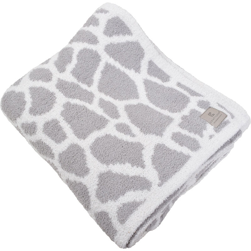 Cozy Lux Grey Giraffe Cozy Blanket image number 0