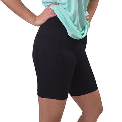 Yogalicious Women's Lux High Rise 7" Side Pocket Shorts