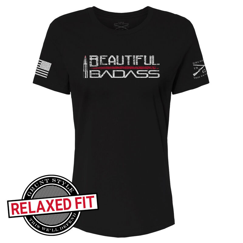 Grunt Style Women's Beautiful Badass Releaxed Fit Tee image number 0