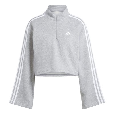 adidas Women's Essentials 3-Stripes Fleece Quarter-Zip Sweatshirt