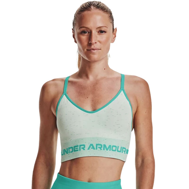 Under Armour Women's Seamless Low Long Heather Sports Bra image number 2