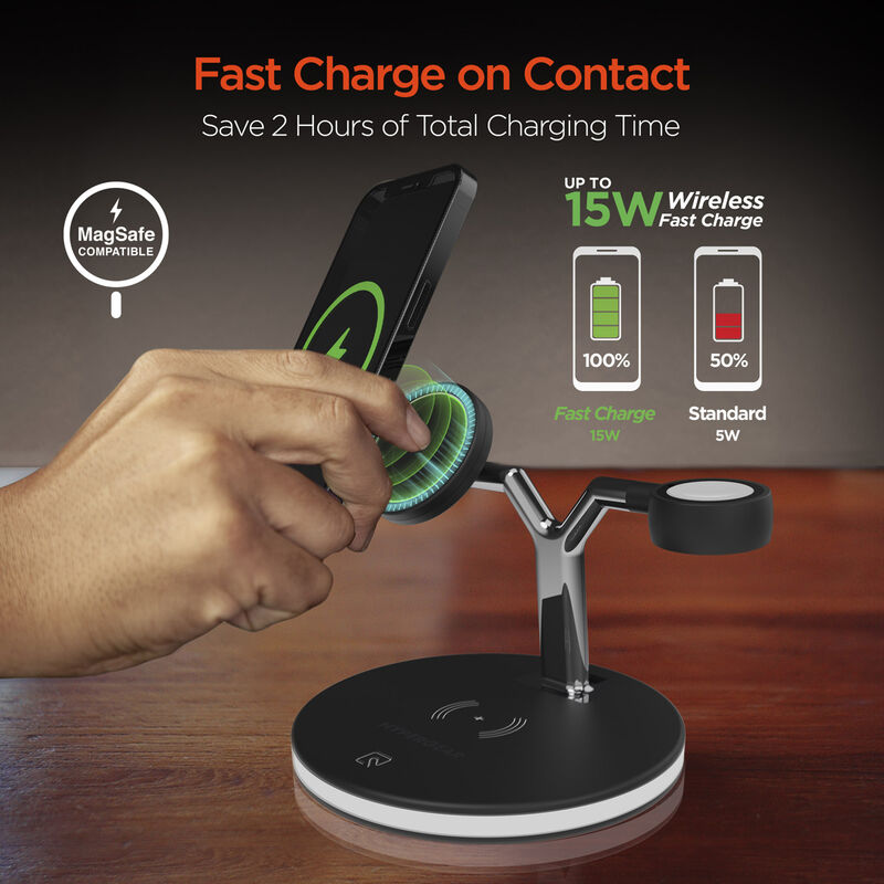 Hypergear MaxCharge 3-in-1 Wireless Charging Stand image number 3