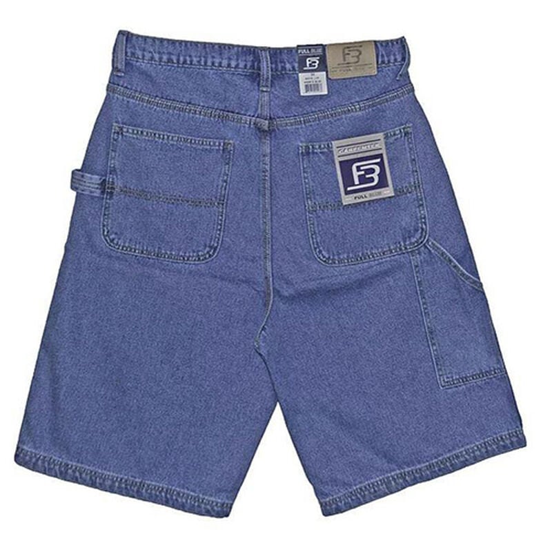 Full Blue Men's Denim Carpenter Shorts, , large image number 0