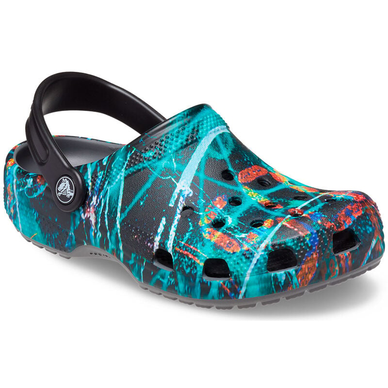Crocs Youth Classic Print Clogs image number 1