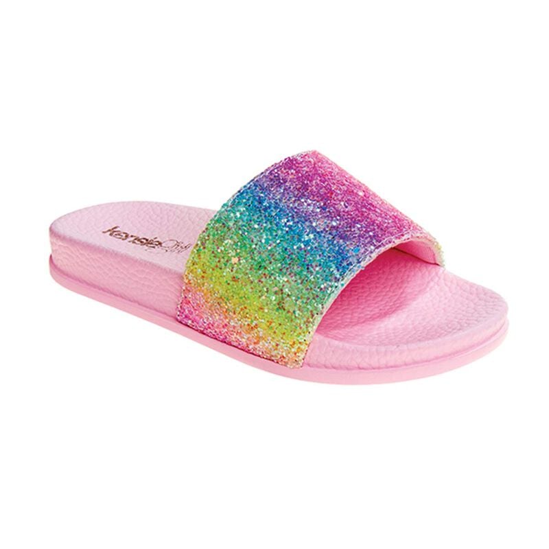 Kensie Girl Girls' Multi Glitter Slides image number 0