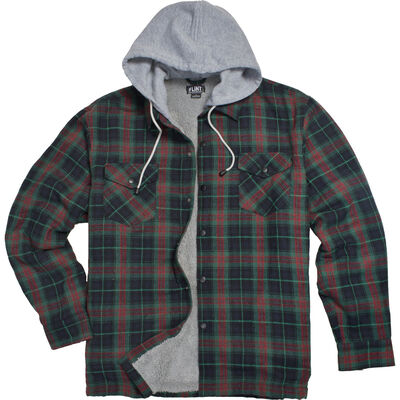 Flint Workwear Men's Flannel Sherpa Lined Shirt Jacket