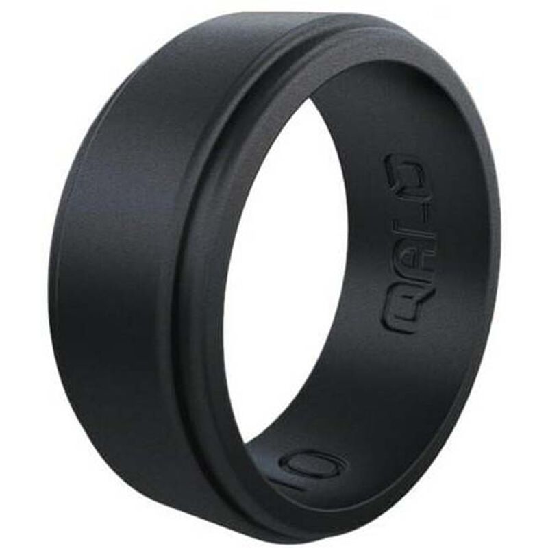 Qalo Men's Tungsten Step Edge Polished Ring image number 0