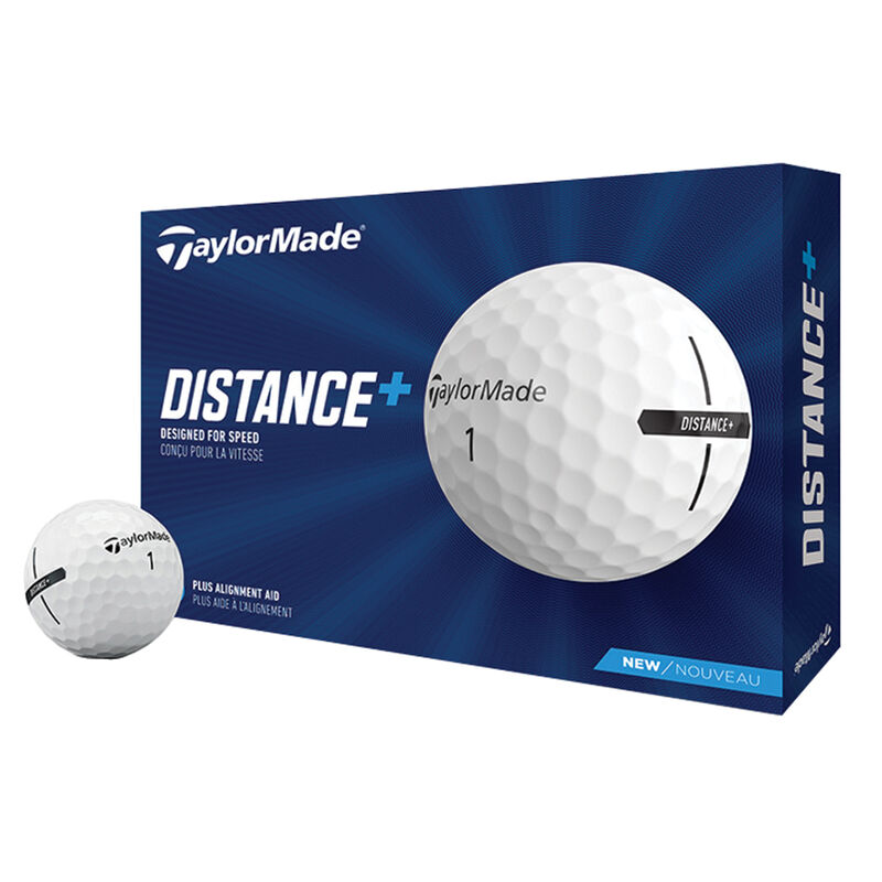 Taylormade Distance Plus White 12 Pack Golf Balls image number 0