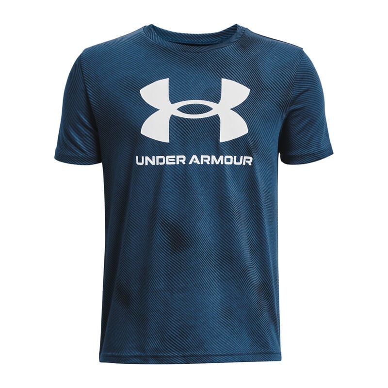 Under Armour Boys' UA Sportstyle Logo Printed Short Sleeve image number 0