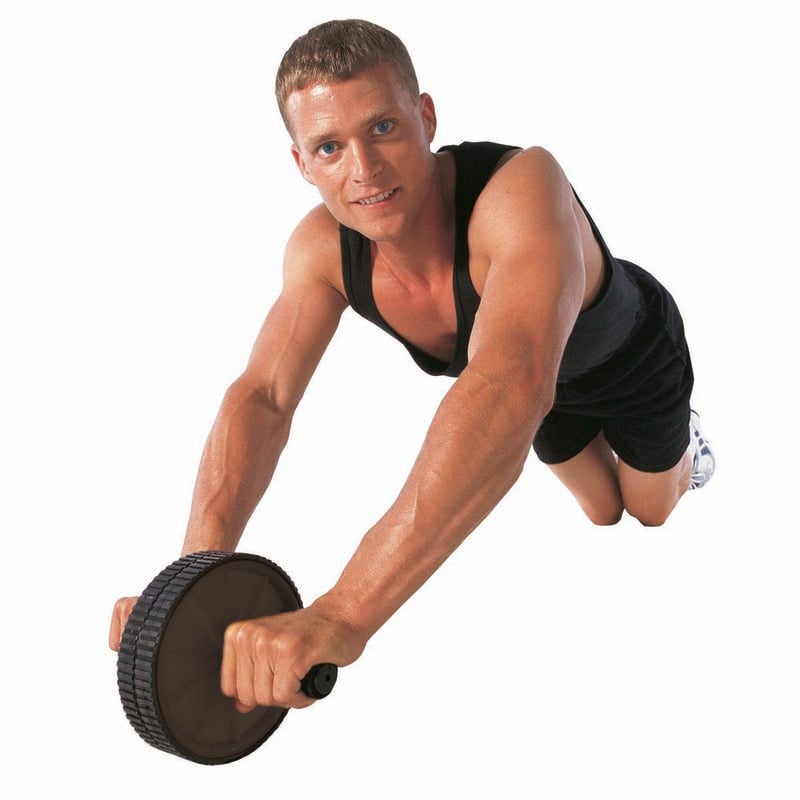 Go Fit Dual Exercise Ab Wheel with Foam Padded Handles image number 1