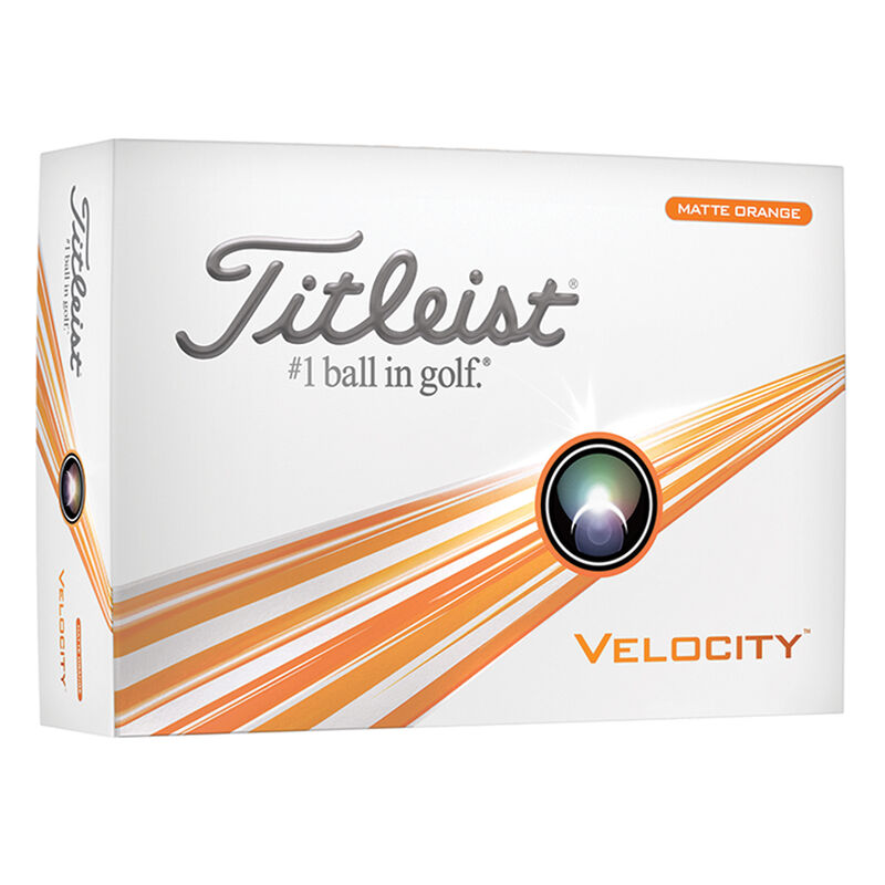 Titleist Velocity Matte Orange Golf Balls image number 0