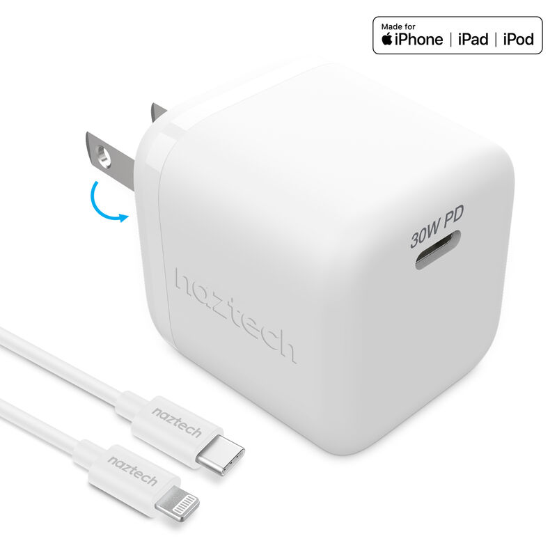 Naztech 30W USB-C PD Fast Wall Charger |  6ft USB-C Cable image number 0