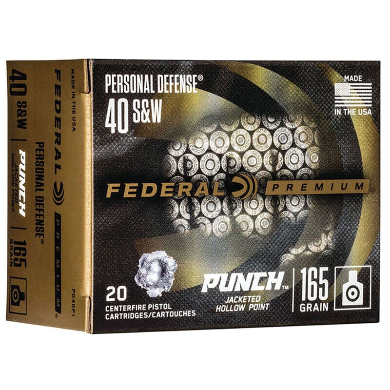 Federal 40 S&W 165GR Punch JHP image number 0
