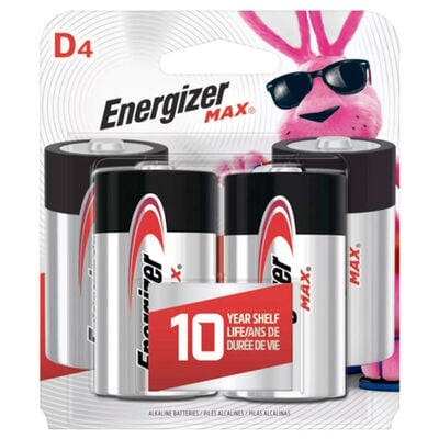 Energizer Max D Batteries 4-Pack